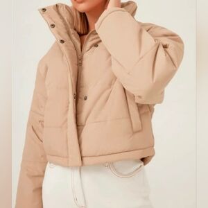 THE FIFTH LABEL Designer Beige Puffer Coat Women’s Size 6, NWOT!